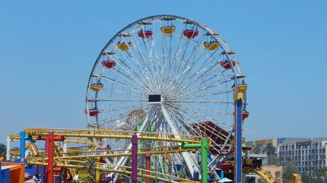 Santa Monica sahilinde dönme dolap, Kaliforniya